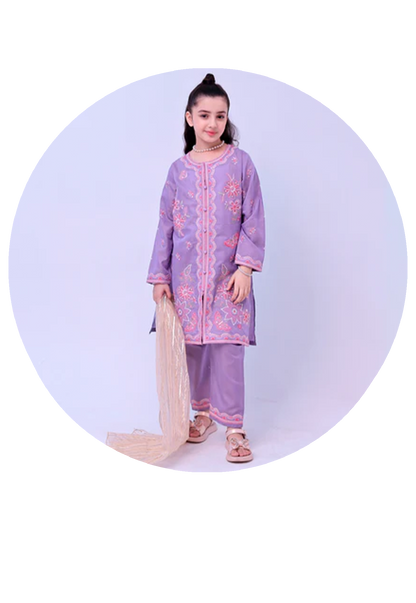 Elegant Pret Lawn Suit | 3 pc