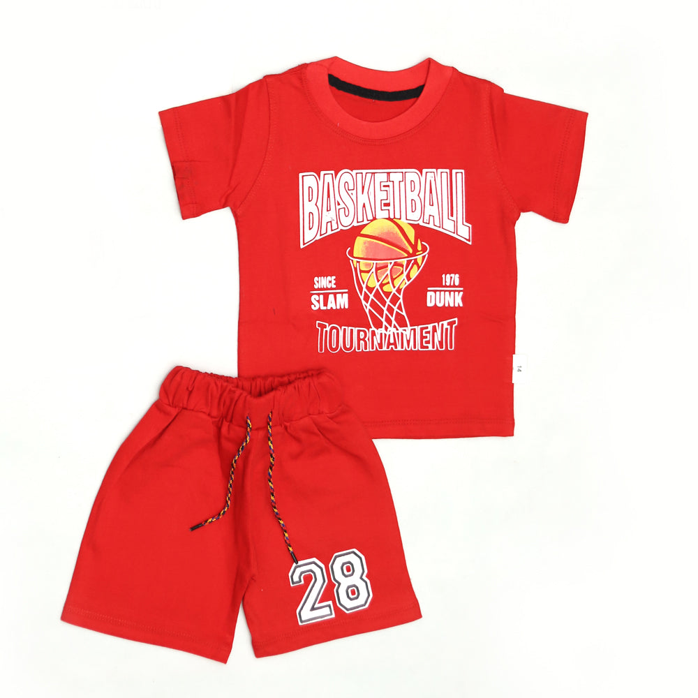 Lightweight Summer Suit – Soft Cotton with Basketball Print