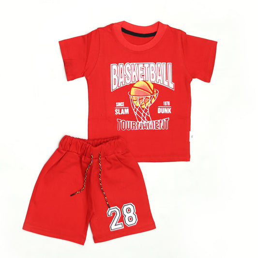 Lightweight Summer Suit – Soft Cotton with Basketball Print