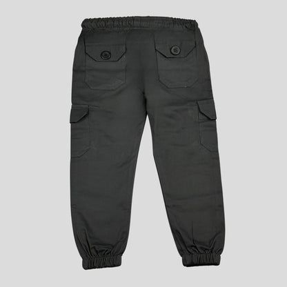 Metallic Grey Kids 6-Pocket Cargo Pant (Ages 2-16 Years) – 100% Cotton