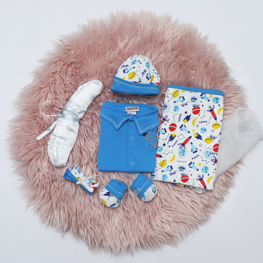 7 PC Gift Set For New Born In Multi-Colors