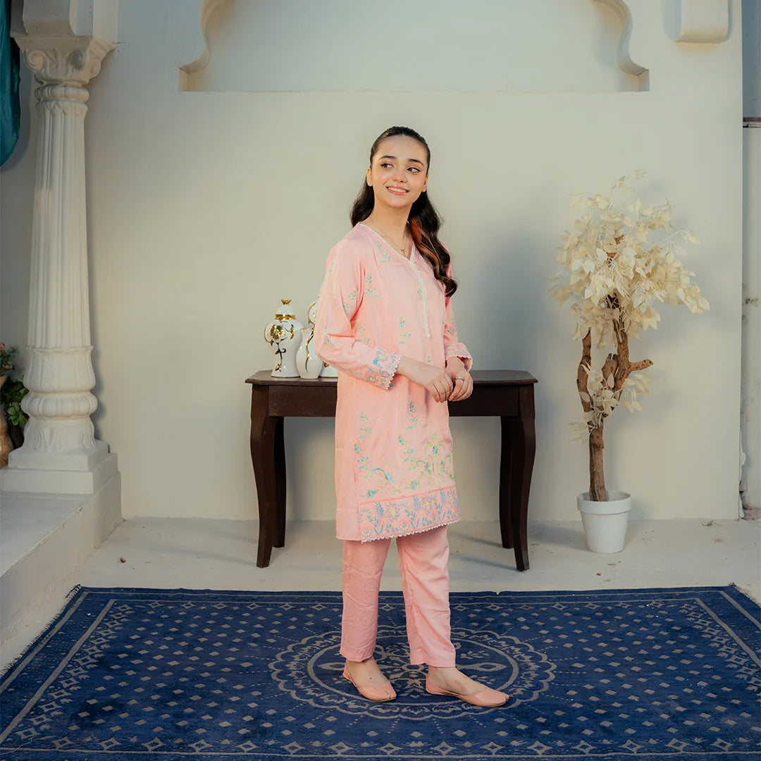 Embroidered  Cotton Suit –Shafaq