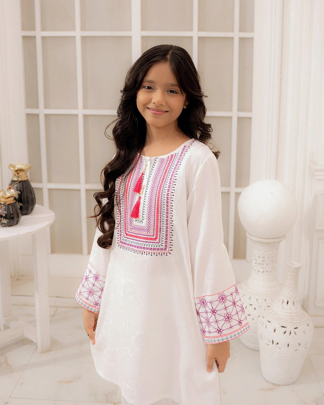 Embroidered Khaddar Suit - Crimson Thread