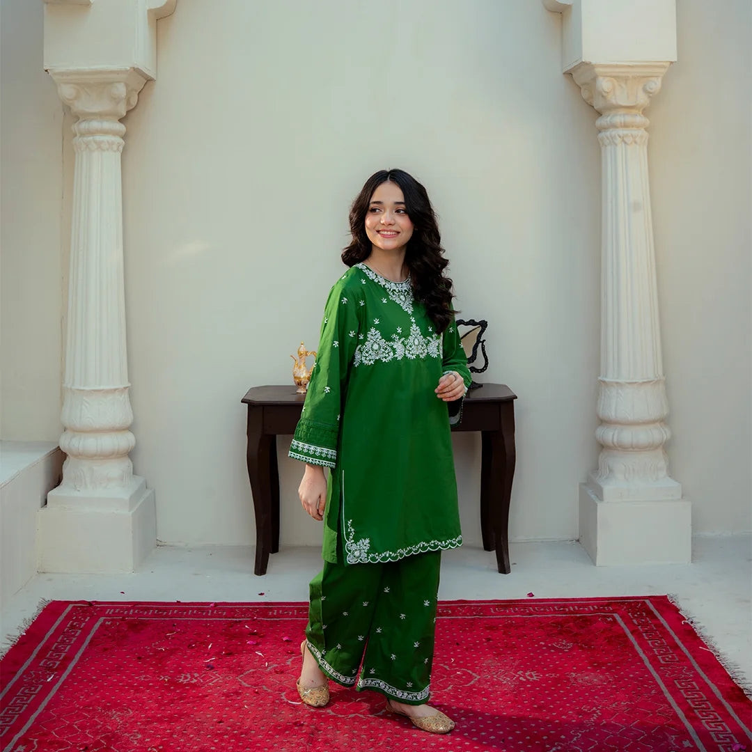 Embroidered  Cotton Suit –Zaitoon