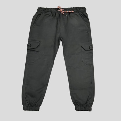 Metallic Grey Kids 6-Pocket Cargo Pant (Ages 2-16 Years) – 100% Cotton