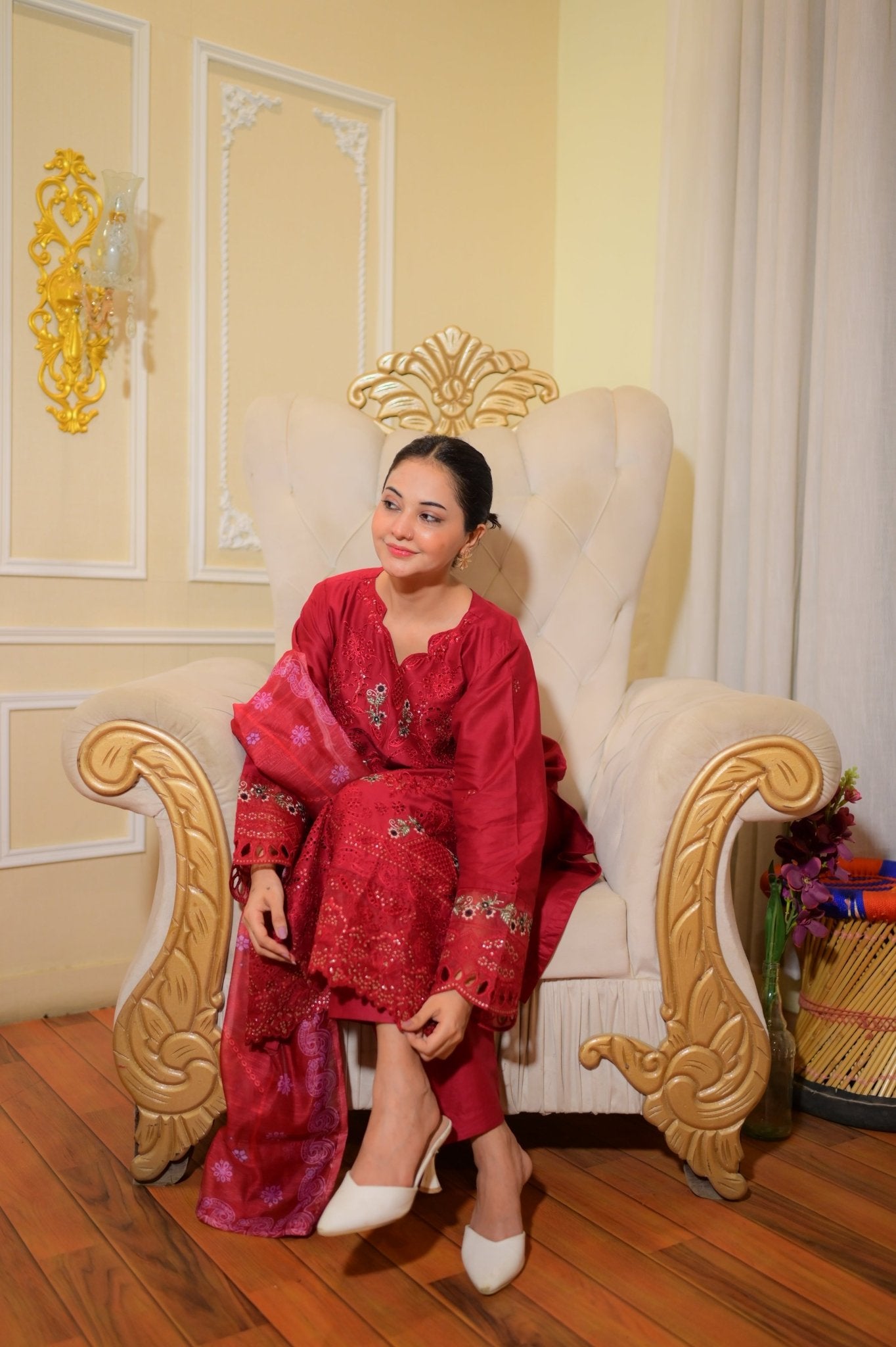 Embroidered Cotton Suit – Rania for women — Rangooz