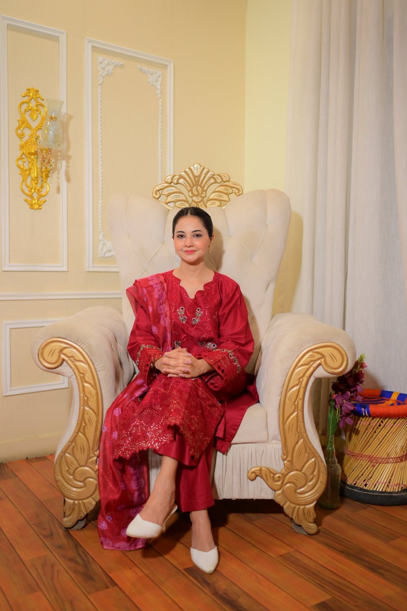 Embroidered Cotton Suit – Rania for women — Rangooz