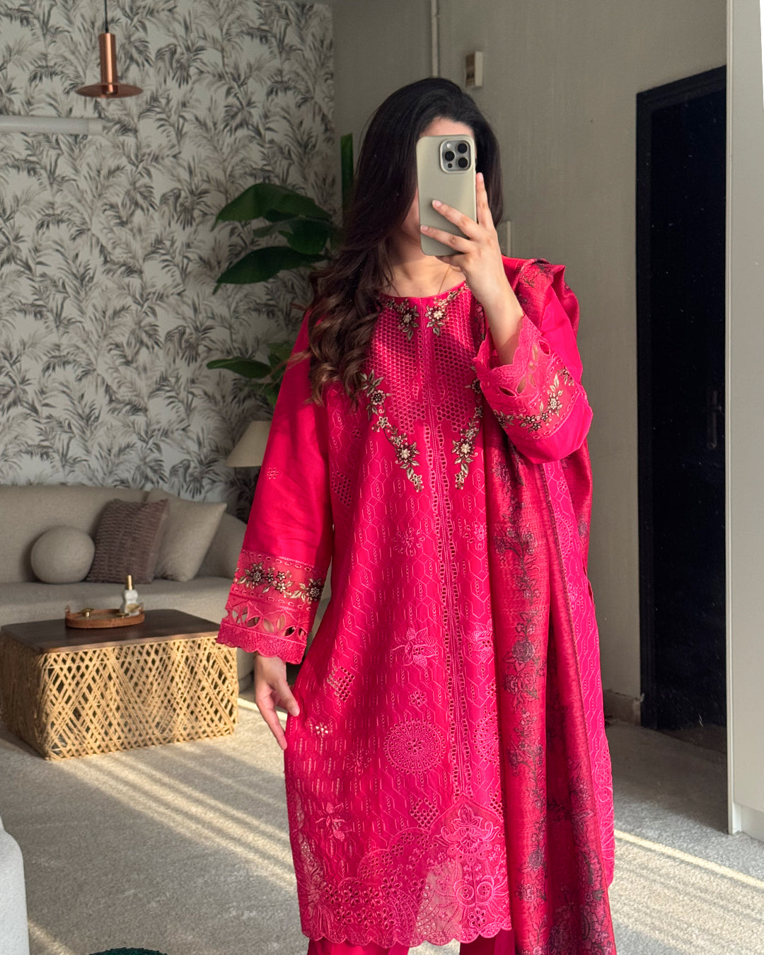 Embroidered Cotton Suit – Aabroo