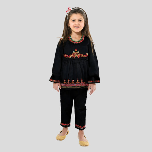 Black Frock Cord Set (4 to 11 Years)