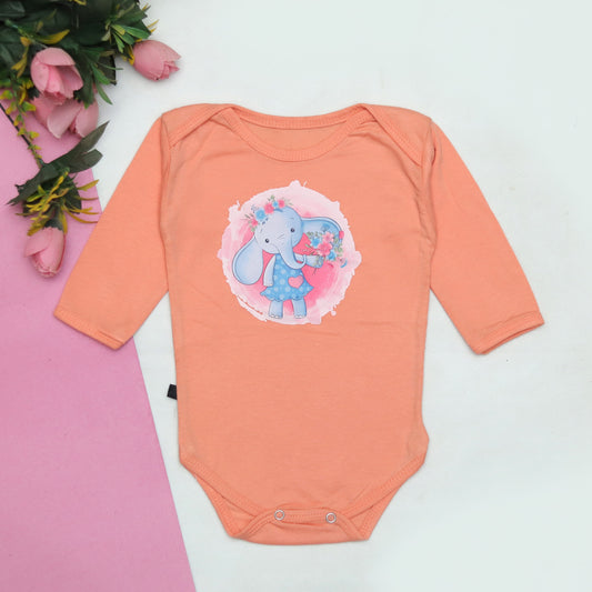 Every Occasion Crew Neck LonG Sleeve Organic BodySuit | Peach