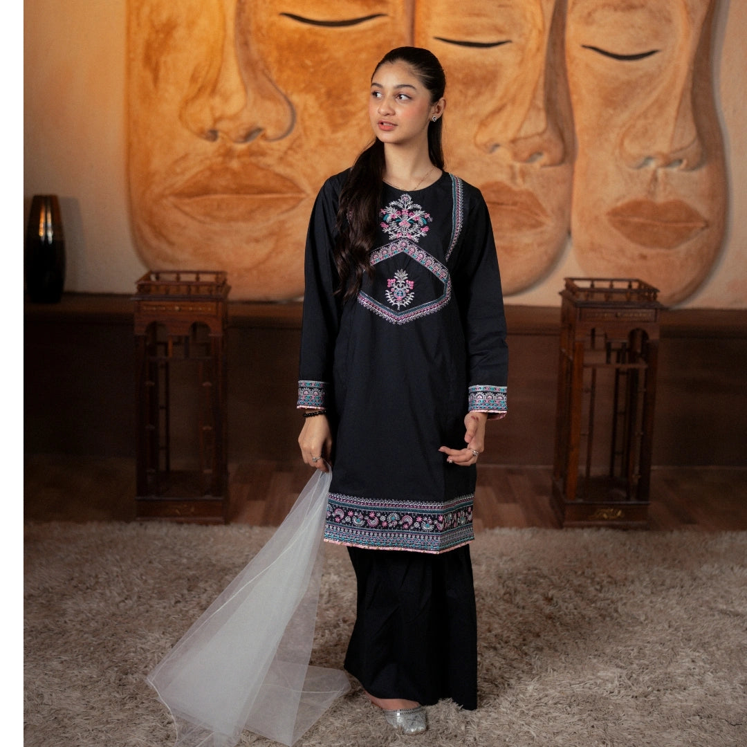 Embroidered  Cotton Suit –Neelam