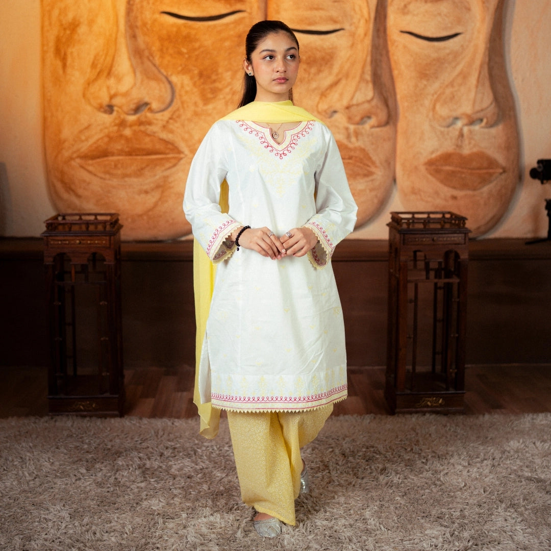 Embroidered Cotton Suit – Kehkashaan