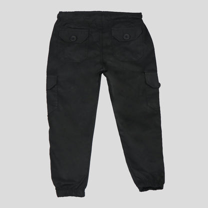 Metallic Black Kids 6-Pocket Cargo Pant (Ages 2-16 Years) – 100% Cotton