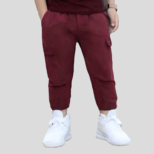 Mahroon Kids 6-Pocket Cargo Pant (Ages 2-16 Years) – 100% Cotton