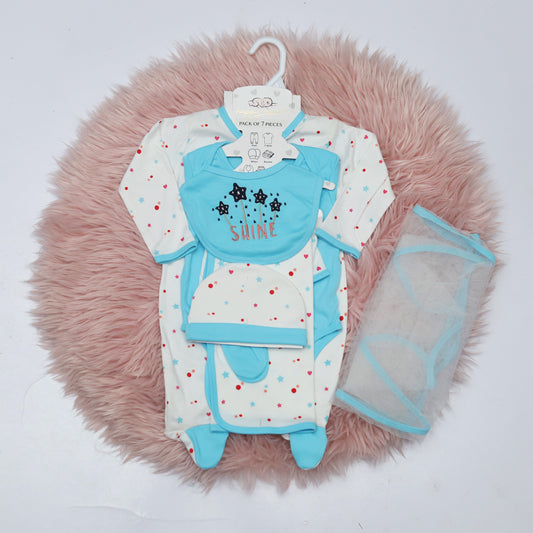 7 PC Sky Blue Shine Stars For New Born